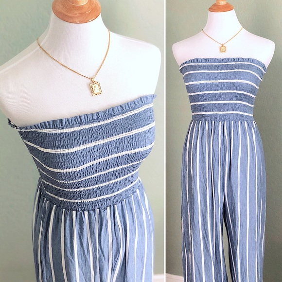 [ Presley ] Striped Sleeveless Jumpsuit - Picture 5 of 5